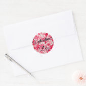 Valentinstag-Aufkleber Runder Aufkleber (Umschlag)