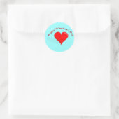 Valentinstag-Aufkleber Runder Aufkleber (Tasche)