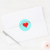 Valentinstag-Aufkleber Runder Aufkleber (Umschlag)