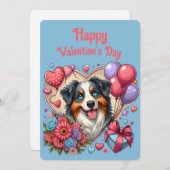 Valentinstag - Australischer Hirte 4 - Feiertagskarte (Vorne/Hinten)
