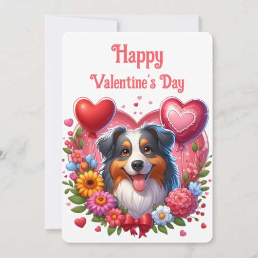 Valentinstag - Australischer Hirte 6 - Feiertagskarte (Vorderseite)