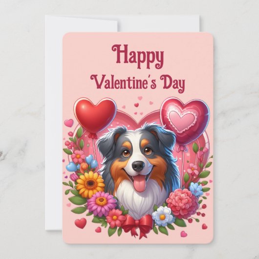 Valentinstag - Australischer Hirte 6 - Feiertagskarte (Vorderseite)
