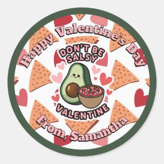 Valentinstag Avocado-Aufkleber Runder Aufkleber