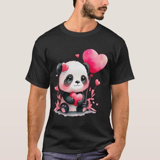 Valentinstag Baby Animal Animal Panda T-Shirt (Vorderseite)