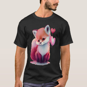 Valentinstag Baby Animal Fox T-Shirt