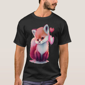 Valentinstag Baby Animal Fox T-Shirt