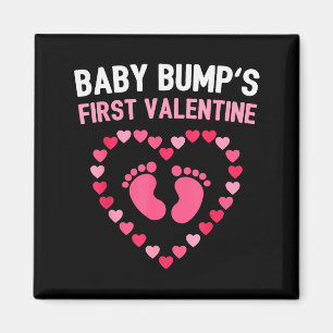 Valentinstag-Baby-Bauch-Shirt Erstes Valentinstag Magnet
