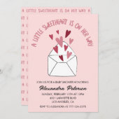 Valentinstag Babydusche laden Umschlagherzen ein Einladung (Vorne/Hinten)