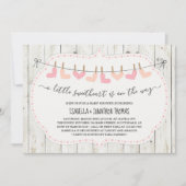 Valentinstag Babydusche - Mädchen / Geschlechtsneu Einladung (Vorderseite)