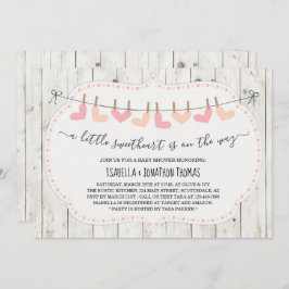 Valentinstag Babydusche - Mädchen / Geschlechtsneu Einladung