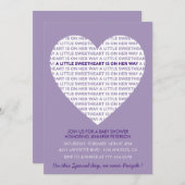 Valentinstag Babydusche Mutter im Februar Einladung (Vorne/Hinten)