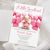 Valentinstag Babydusche Niedlicher Bärenjunge Einladung