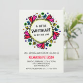 Valentinstag Babydusche whimsisches Herz Einladung (Stehend Vorderseite)