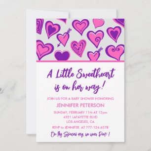 Valentinstag Babyparty Ein kleiner Schatz Einladung