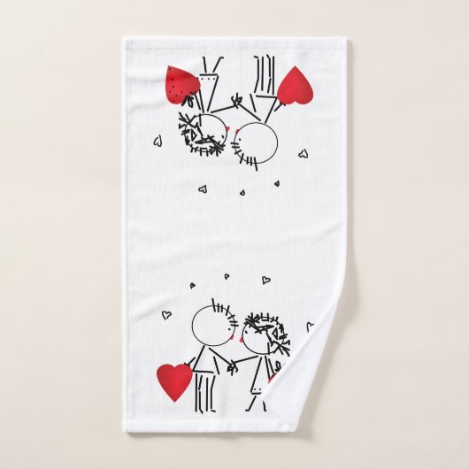 Valentinstag Badhandtuch Set (Handtuch)