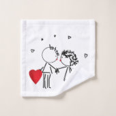 Valentinstag Badhandtuch Set (Waschlappen)