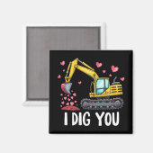 Valentinstag Bagger Dirk Sie Lkw Magnet (Vorderseite/Rückseite)