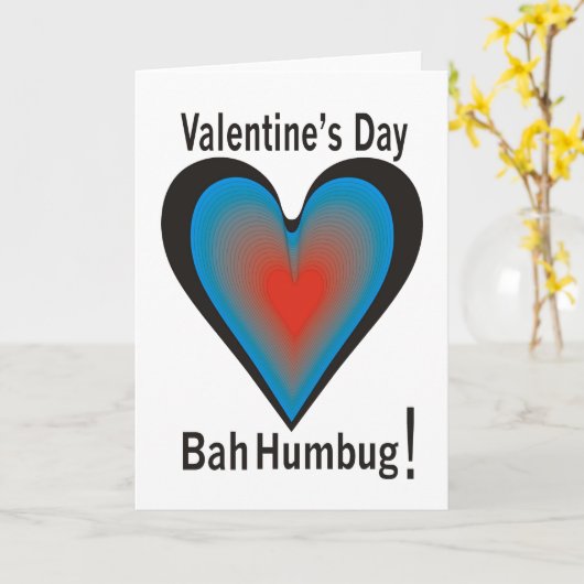 Valentinstag Bah Humbug Karte (Gelbe Blume)