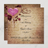 Valentinstag-Ball-Einladung Einladung (Vorne/Hinten)