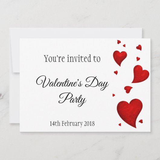 Valentinstag-Ball-Party Einladung (Vorderseite)