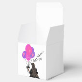 Valentinstag Balloon Chic Girl Illustration Geschenkschachtel (Geöffnet)