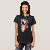 Valentinstag Bär Mädchen mit Herzen T-Shirt (Vorne ganz)