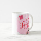 Valentinstag Bär Rosa Tasse (VorderseiteRechts)