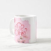 Valentinstag Bär Rosa Tasse (Vorderseite Links)
