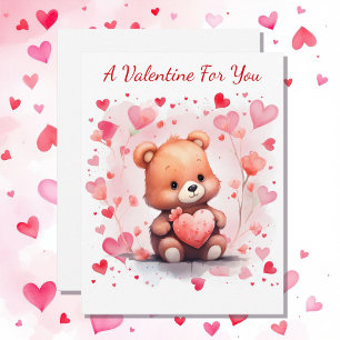 Valentinstag Bärenherz für Klassenfreunde Feiertagskarte