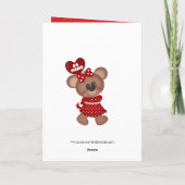 Valentinstag-Bärenkarte Feiertagskarte (Rückseite)