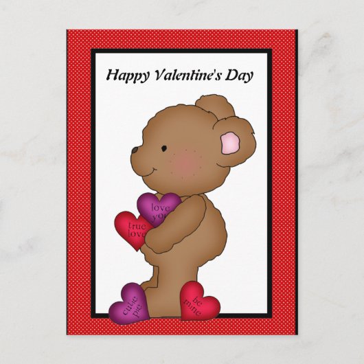 Valentinstag-Bärnpostkarte Feiertagspostkarte (Vorderseite)