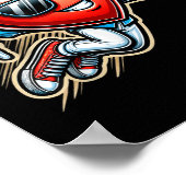 Valentinstag Baseball Boys Kids Funny Poster (Ecke)