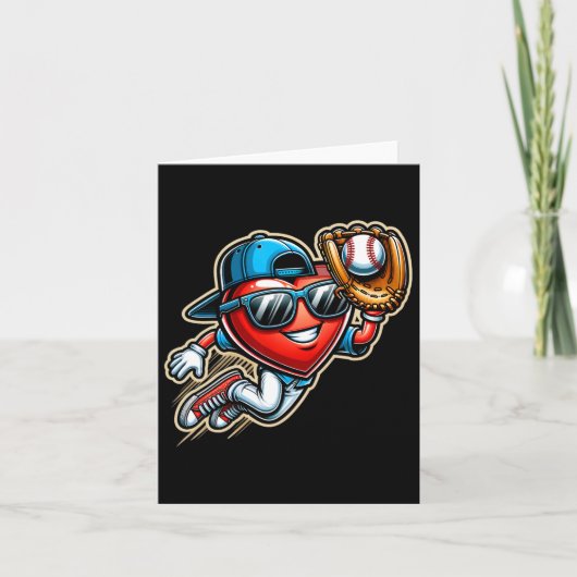 Valentinstag Baseball Boys Kinder Fern 2 Karte (Vorderseite)