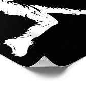 Valentinstag Baseball-Schlagmann-Silhouette Herz M Poster (Ecke)