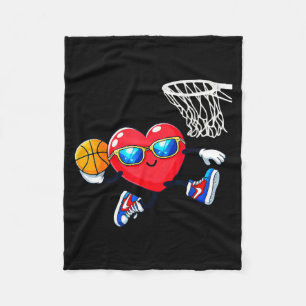 Valentinstag Basketball Dunking Sport Männer Junge Fleecedecke