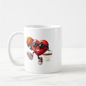 Valentinstag Basketball Dunking Sport Männer Junge Kaffeetasse (Links)