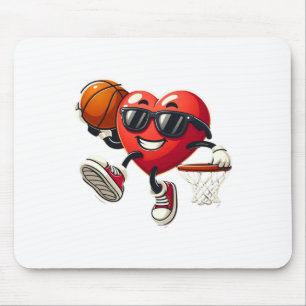 Valentinstag Basketball Dunking Sport Männer Junge Mousepad