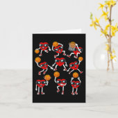 Valentinstag Basketball Herz Dunking Dribbling Karte (Gelbe Blume)