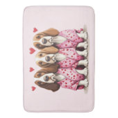 Valentinstag Basset Hound Hunde Badematte (Vorderseite Vertikal)