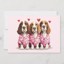 Valentinstag Basset Hound Hunde