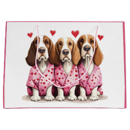 Valentinstag Basset Hound Hunde Große Geschenktüte