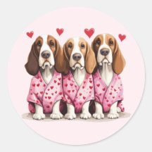 Valentinstag Basset Hound Hunde