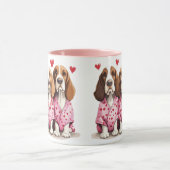 Valentinstag Basset Hound Hunde Tasse (Zentrum)