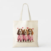 Valentinstag Basset Hound Hunde Tragetasche (Rückseite)