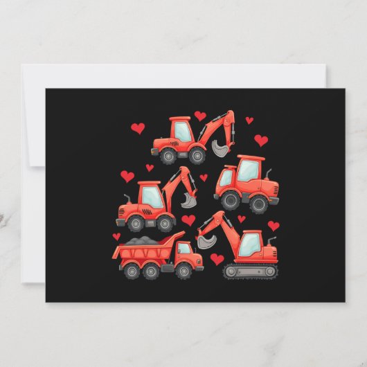 Valentinstag-Bautransporter Einladung (Vorderseite)