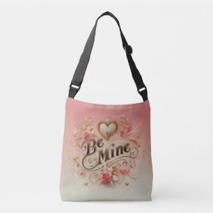 Valentinstag-Be-Mine-Design mit Herz, Zitat Tragetaschen Mit Langen Trägern