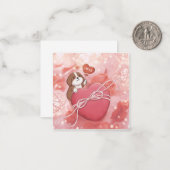 Valentinstag: Beagle, Herz und Licht Mitteilungskarte (Vorderseite/Rückseite Beispiel)