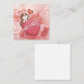 Valentinstag: Beagle, Herz und Licht Mitteilungskarte (Vorne/Hinten)