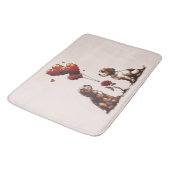 Valentinstag Beagle Hunde Badematte (Schrägansicht)