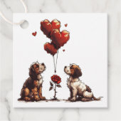 Valentinstag Beagle Hunde Geschenkanhänger (Vorderseite)